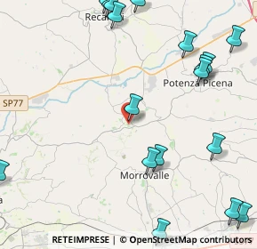 Mappa Via Gabriele Galantara, 62010 Montelupone MC, Italia (6.10833)