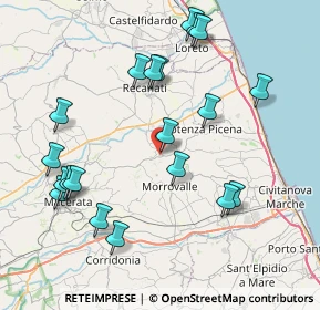 Mappa Via Gabriele Galantara, 62010 Montelupone MC, Italia (8.9845)