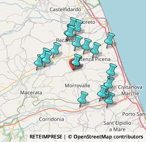 Mappa Via Gabriele Galantara, 62010 Montelupone MC, Italia (6.6435)