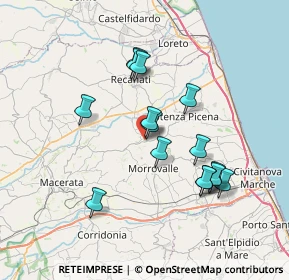 Mappa Via Gabriele Galantara, 62010 Montelupone MC, Italia (6.71067)