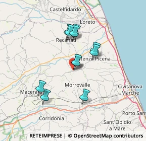 Mappa Via Gabriele Galantara, 62010 Montelupone MC, Italia (5.87727)