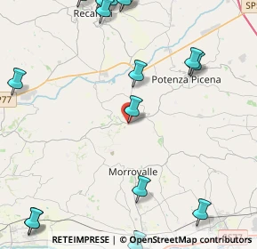 Mappa Via A. De Gasperi, 62010 Montelupone MC, Italia (6.636)