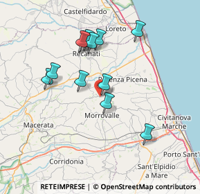 Mappa Via A. De Gasperi, 62010 Montelupone MC, Italia (6.885)