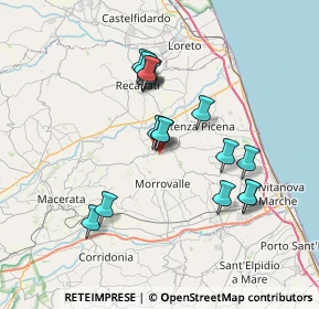 Mappa Via A. De Gasperi, 62010 Montelupone MC, Italia (6.58529)