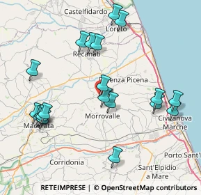 Mappa Via A. De Gasperi, 62010 Montelupone MC, Italia (8.956)