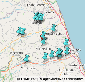 Mappa Via A. De Gasperi, 62010 Montelupone MC, Italia (7.37895)