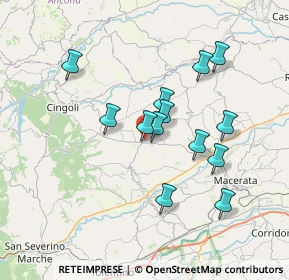 Mappa Via Madre Teresa di Calcutta, 62010 Treia MC, Italia (6.49615)