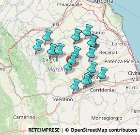 Mappa Via Madre Teresa di Calcutta, 62010 Treia MC, Italia (10.473)