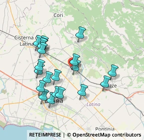 Mappa Via del Murillo, 04013 Latina LT, Italia (7.5695)