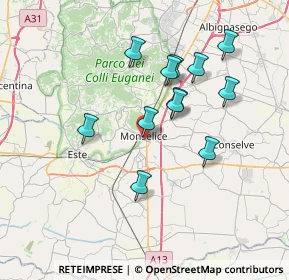 Mappa Via Luigi Cadorna, 35043 Monselice PD, Italia (6.41583)