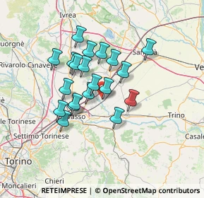 Mappa Via Rivetta, 13040 Saluggia VC, Italia (10.8325)