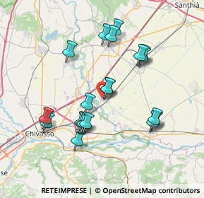 Mappa Via Rivetta, 13040 Saluggia VC, Italia (7.042)