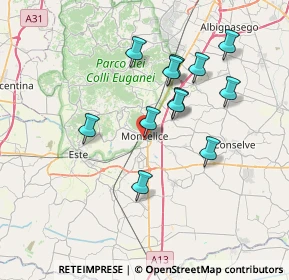 Mappa Via Barilan, 35043 Monselice PD, Italia (6.4675)