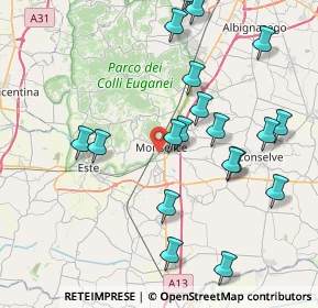 Mappa Via Giuseppe Garibaldi, 35043 Monselice PD, Italia (8.977)