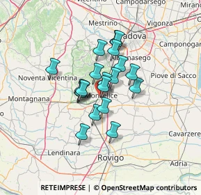 Mappa Via Garibaldi, 35043 Monselice PD, Italia (9.041)