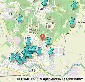 Mappa Via Chiesette Branchine, 35042 Este PD, Italia (1.201)