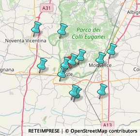 Mappa Via Chiesette Branchine, 35042 Este PD, Italia (5.95083)