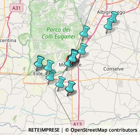 Mappa Via Cervi Fratelli, 35043 Monselice PD, Italia (5.12188)