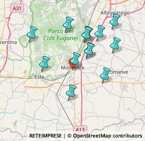 Mappa Via Fratelli Cervi, 35043 Monselice PD, Italia (6.90846)