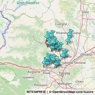Mappa Via Barello, 10070 Cafasse TO, Italia (9.917)