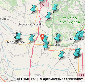 Mappa Via Giarre, 35045 Ospedaletto Euganeo PD, Italia (9.6615)