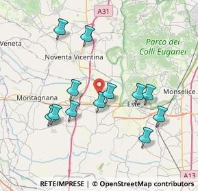 Mappa Via Giarre, 35045 Ospedaletto Euganeo PD, Italia (7.27833)