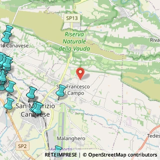Mappa Via Ghetto, 10070 San Francesco al Campo TO, Italia (3.908)
