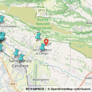 Mappa Via Ghetto, 10070 San Francesco al Campo TO, Italia (3.81533)