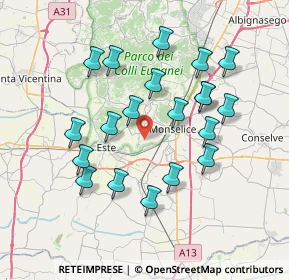 Mappa Via Meggiorina, 35043 Monselice PD, Italia (7.0935)