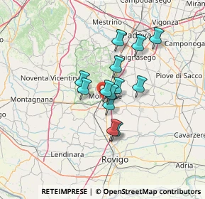 Mappa Via Michelangelo Buonarroti, 35043 Monselice PD, Italia (9.38308)