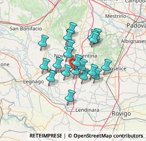 Mappa Via Roaro, 35040 Borgo Veneto PD, Italia (9.7015)