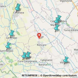 Mappa Via delle Roncaglie, 27010 Roncaro PV, Italia (3.07727)