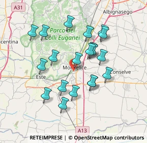 Mappa Via Vò Dè Buffi, 35043 Monselice PD, Italia (6.602)