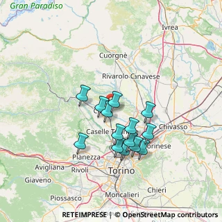 Mappa Via San Giacomo, 10070 San Francesco Al Campo TO, Italia (11.62143)