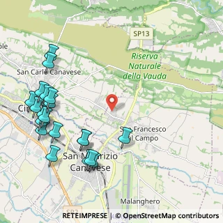 Mappa Via San Giacomo, 10070 San Francesco Al Campo TO, Italia (2.653)
