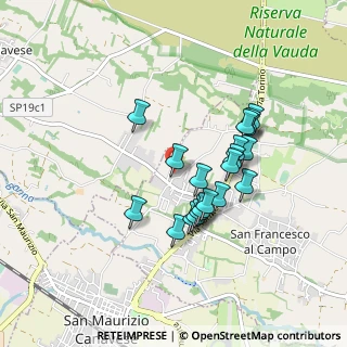 Mappa Via San Giacomo, 10070 San Francesco Al Campo TO, Italia (0.7505)