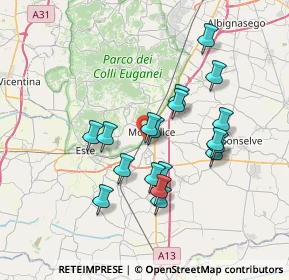 Mappa Via Argine Sinistro, 35043 Monselice PD, Italia (6.30556)