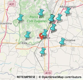 Mappa Via Argine Sinistro, 35043 Monselice PD, Italia (6.99667)