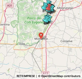 Mappa Largo Carpanedo, 35043 Monselice PD, Italia (9.2285)