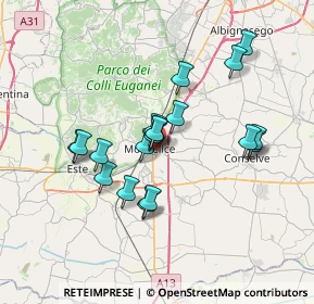 Mappa Via Marconi G., 35043 Monselice PD, Italia (5.92211)