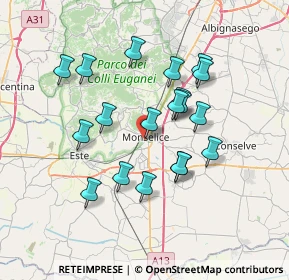 Mappa Via Felice Cavallotti, 35043 Monselice PD, Italia (6.36684)