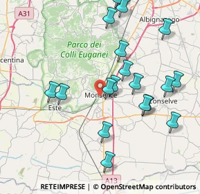Mappa Via Felice Cavallotti, 35043 Monselice PD, Italia (8.9055)