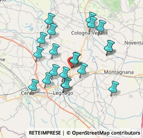 Mappa Via C. Battisti Trada Legnaghese, 37046 Minerbe VR, Italia (6.7355)