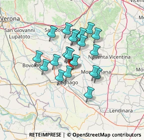 Mappa Via C. Battisti Trada Legnaghese, 37046 Minerbe VR, Italia (10.3805)