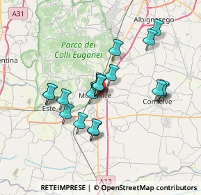 Mappa Via S. Salvaro, 35043 Monselice PD, Italia (5.95579)
