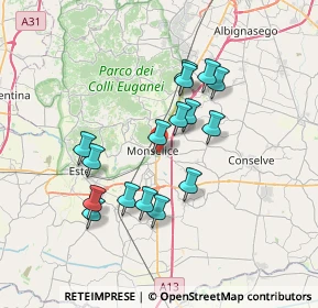 Mappa Via Guglielmo Marconi, 35043 Monselice PD, Italia (6.19625)