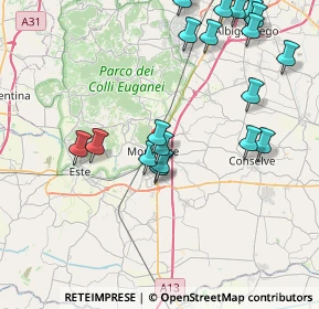 Mappa Via Guglielmo Marconi, 35043 Monselice PD, Italia (9.279)