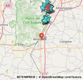 Mappa Via Guglielmo Marconi, 35043 Monselice PD, Italia (9.0955)