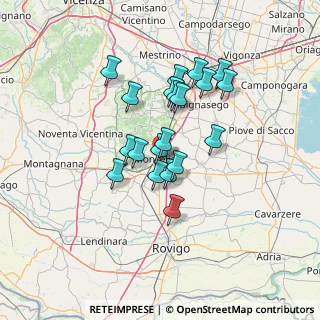 Mappa Via Guglielmo Marconi, 35043 Monselice PD, Italia (10.9965)