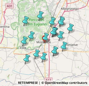 Mappa Via M. Carboni, 35043 Monselice PD, Italia (6.21474)